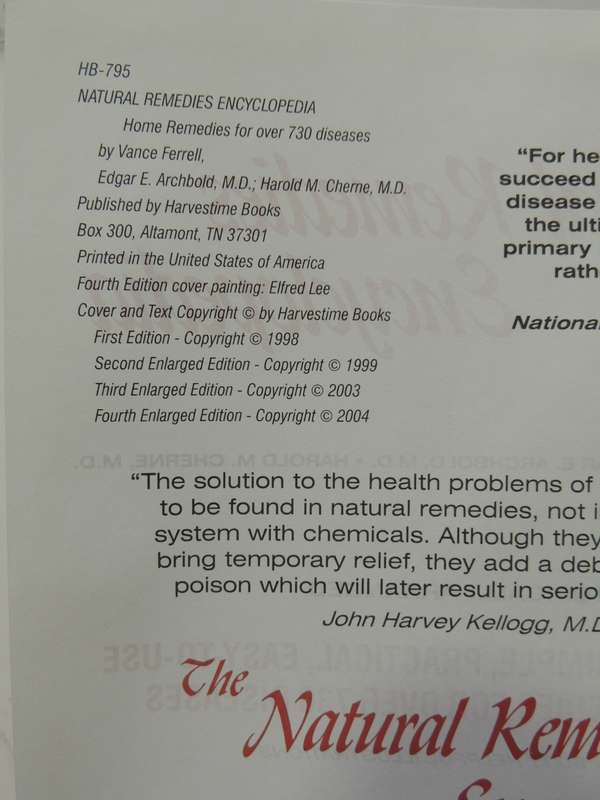 The Natural Remedies Encyclopedia, 7th Edition - MD Vance H Ferrell, Harold M Cherne