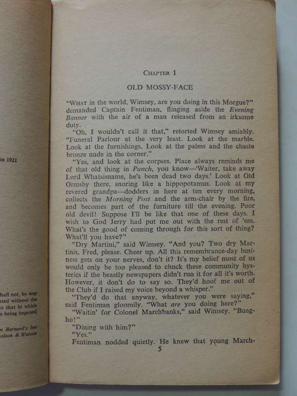 The Unpleasantness At The Bellona Club - Dorothy L. Sayers