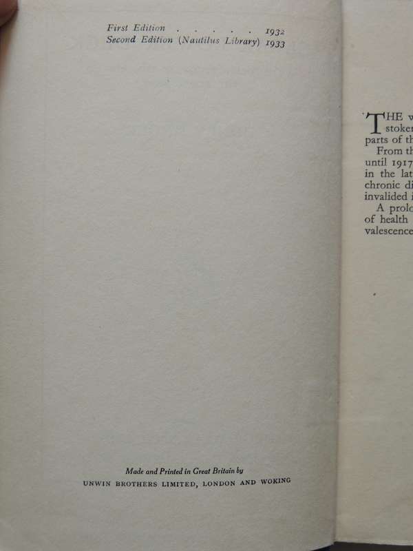 "Clear Lower Deck": An Intimate Study Of The Man Of The Royal Navy  - Sidney Knock  2nd Edition 1933