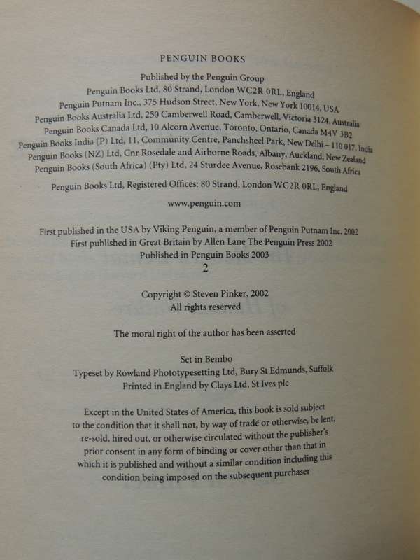 The Blank Slate- Stephen Pinker