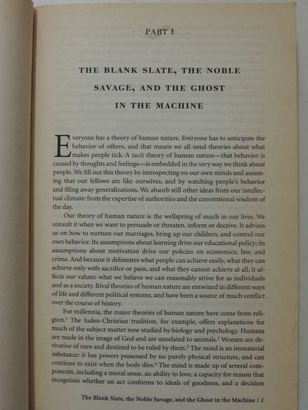 The Blank Slate- Stephen Pinker
