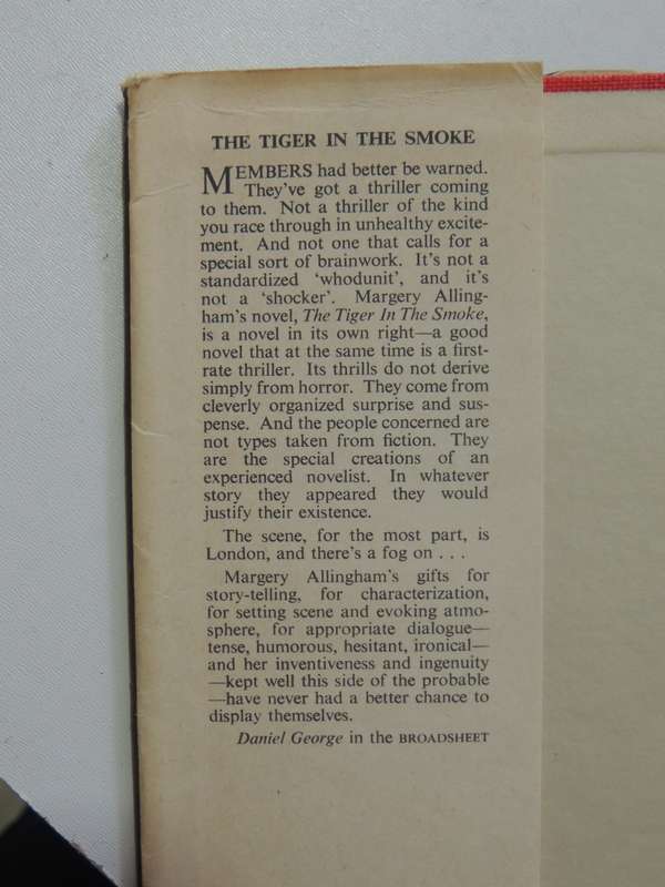 The Tiger In The Smoke- Margery Allingham