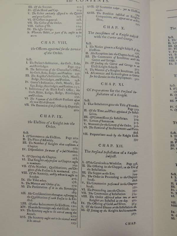 The Institution, Laws & Ceremonies of the Most Noble Order of the Garter, Facsimile Edition 1971,...