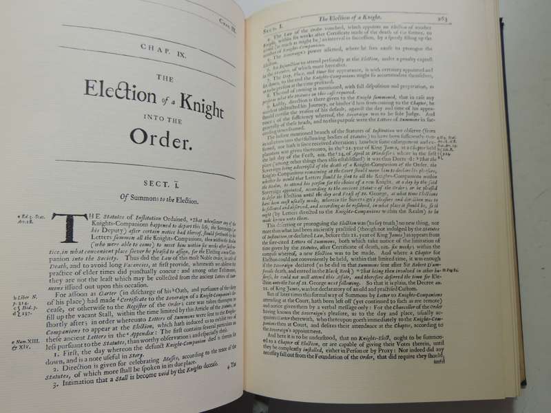 The Institution, Laws & Ceremonies of the Most Noble Order of the Garter, Facsimile Edition 1971,...