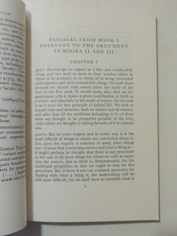 Aristotle's De Anima Books II & III - ed D.W. Hamlyn