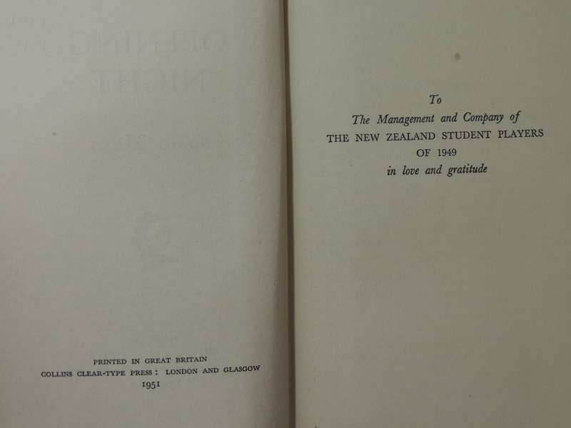 Opening Night - Ngaio Marsh    1st edition