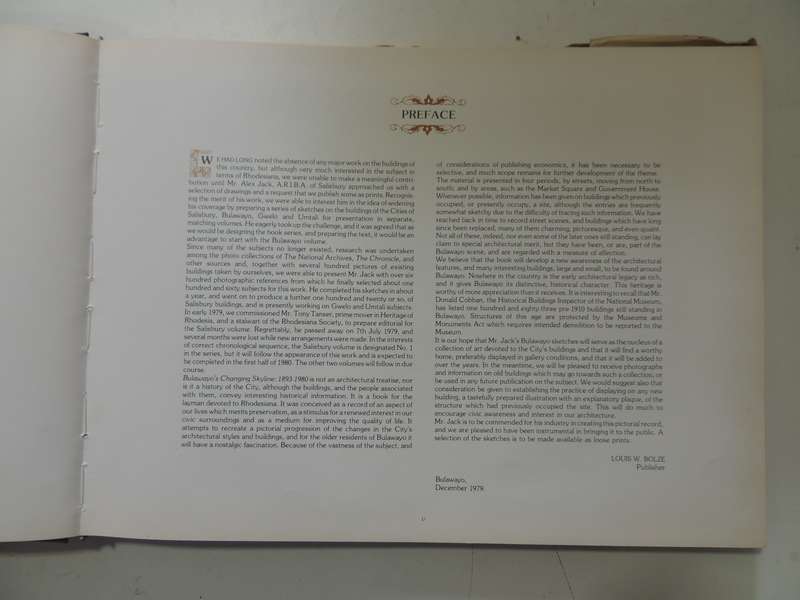 Bulawayo's Changing Skyline 1893 - 1980 - Alex D Jack, Louis W Bolze  1979