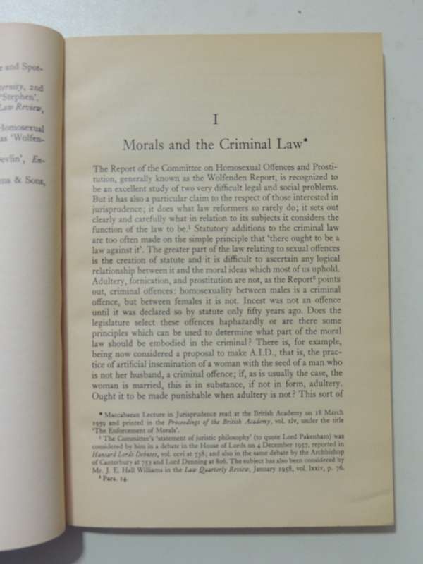 The Enforcement Of Morals - Patrick Delvin
