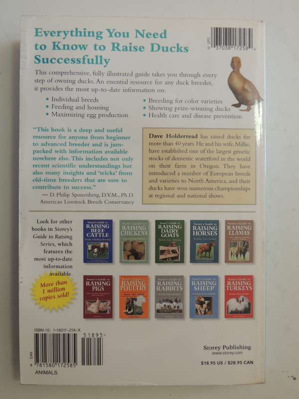 Storey's Guide to Raising Ducks, Breeds, Care, Health - Dave Holderread