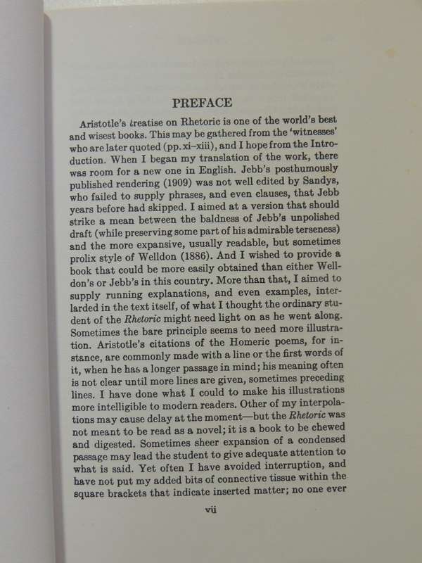 The Rhetoric Of Aristotle - Lane Cooper