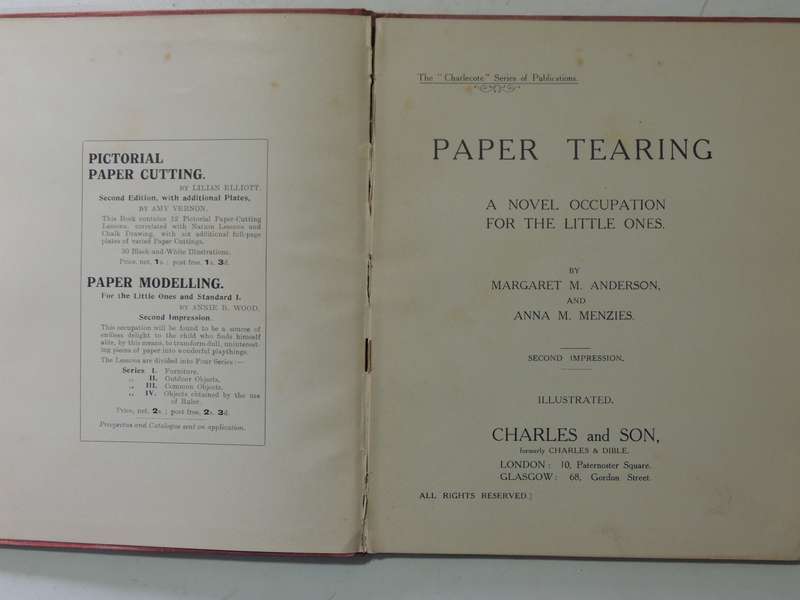 Paper Tearing: A Novel Occupation For The Little Ones- Margret M. Anderson & Anna M. Menzies