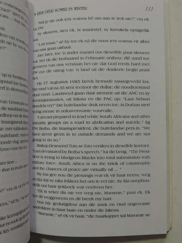 Marike: 'N Reis Deur Somer En Winter- Marike De Klerk   Oorvertel Deur Maretha Maartens  INSCRIBED