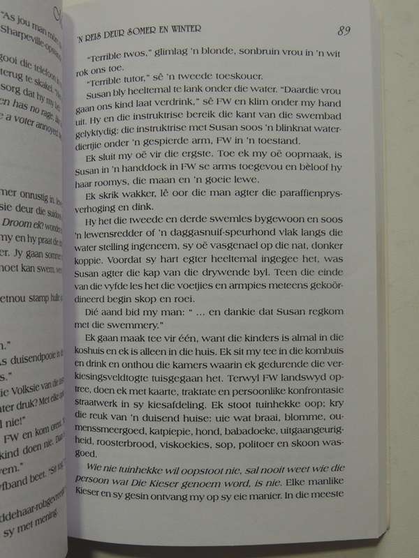 Marike: 'N Reis Deur Somer En Winter- Marike De Klerk   Oorvertel Deur Maretha Maartens  INSCRIBED