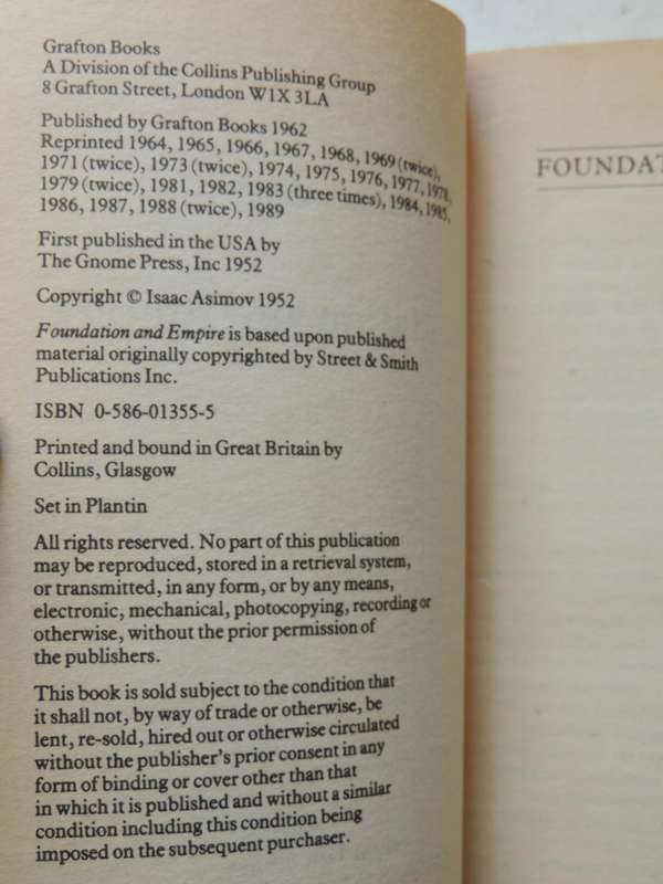 Foundation & Empire - Book 2 of the Foundation Saga- Isaac Asimov