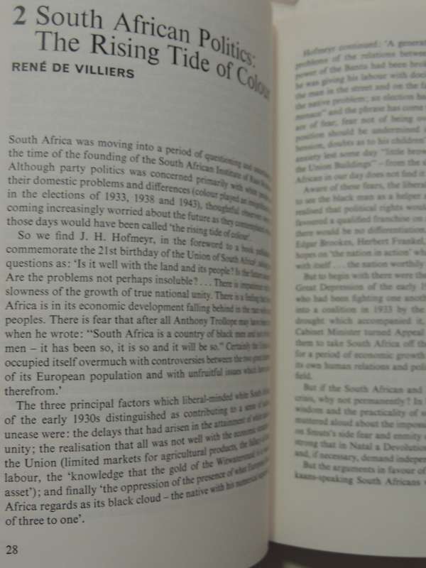 Conflict And Progress: Fifty Years Of Race Relations In South Africaed. Ellen Hellman & Henry Lever