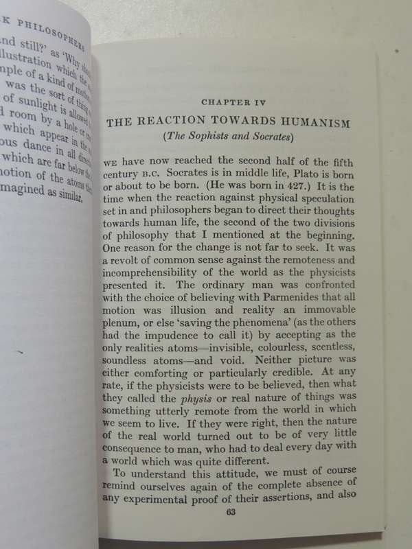 The Greek Philosophers From Thales To Aristotle - W.K.C. Guthrie