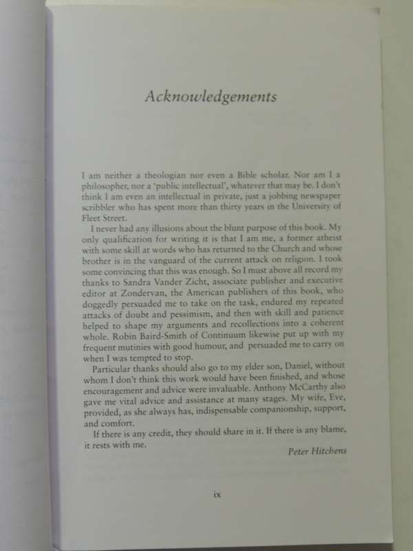 The Rage Against God - Peter Hitchens
