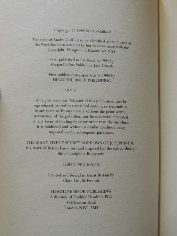 The Josephine Bonaparte Trilogy - The Chronicles of Her Tempestuous Life - Sandra Gulland BOX SET