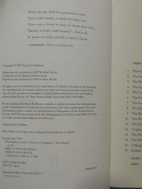 Why Beauty Is truth: A History Of Symmetry - Ian Stewart