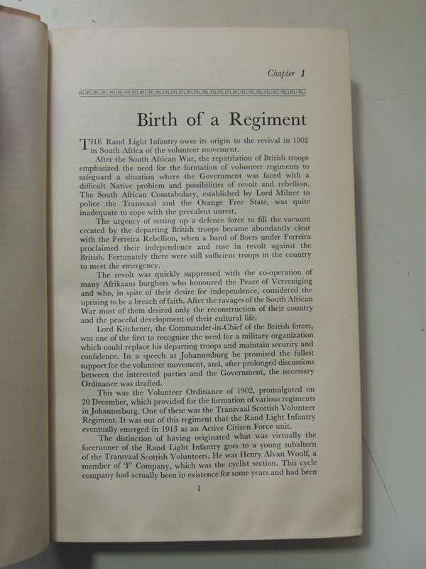 Rand Light Infantry: Signed (No. 99 Of An Unnumbered Limited Issue) - Major B.G. Simpkins