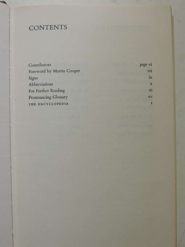 The Concise Encyclopedia Of Music And Musicians - ed Martin Cooper
