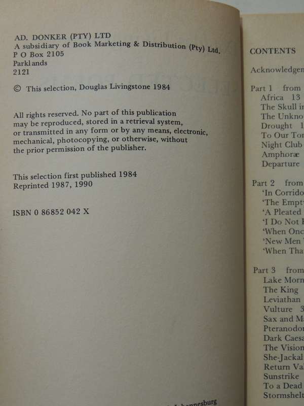 Selected Poems - Douglas Livingstone