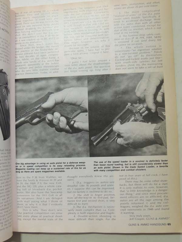 Cooper On Handguns: Complete Guide To Handguns - Jeff Cooper   SCARCE