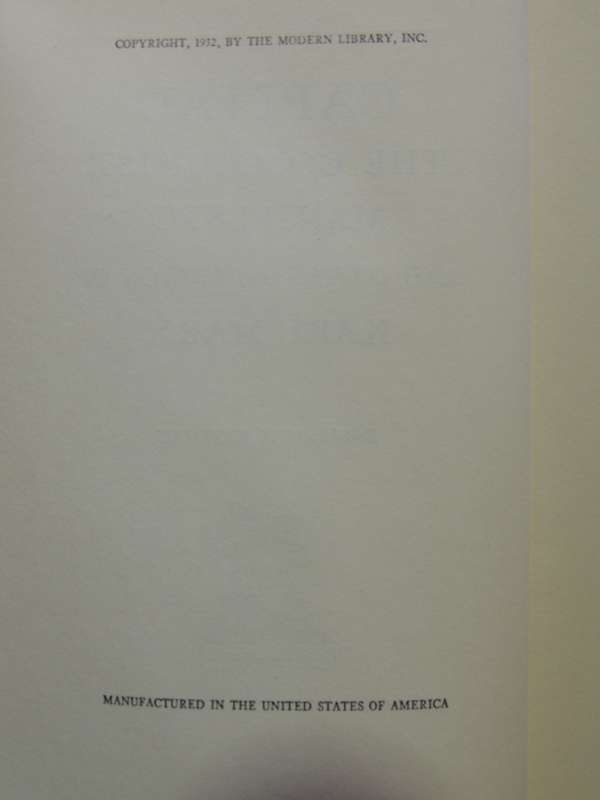 Capital  And Other Writings Of Karl Marx - ed Max Eastman