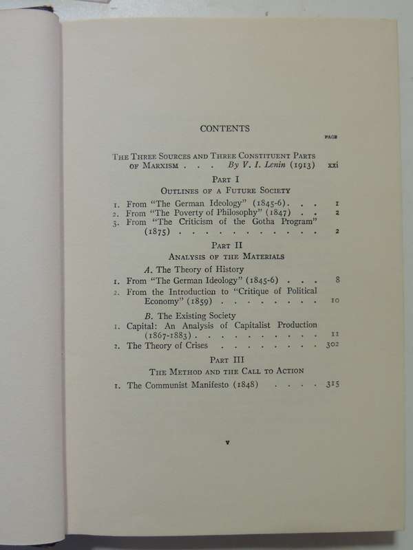 Capital  And Other Writings Of Karl Marx - ed Max Eastman