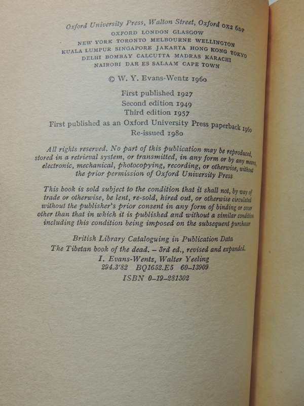 The Tibetan Book Of The Dead - ed W.Y. Evans-Wentz