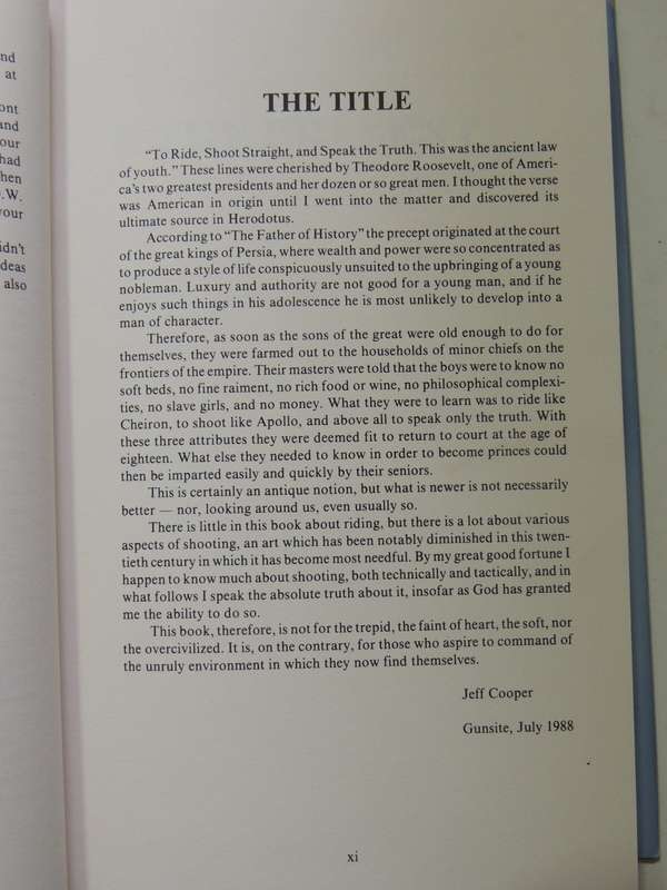 To Ride, Shoot Straight, And Speak The Truth - Jeff Cooper (1st Edition)