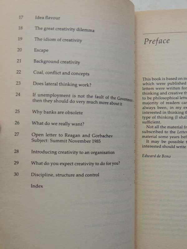 Letters To Thinkers: Further Thoughts On Lateral Thinking- Edward De Bono