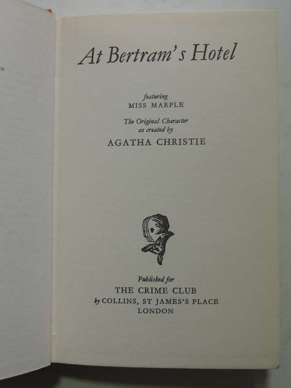At Bertram's Hotel - Agatha Christie     (1st Edition 1965)