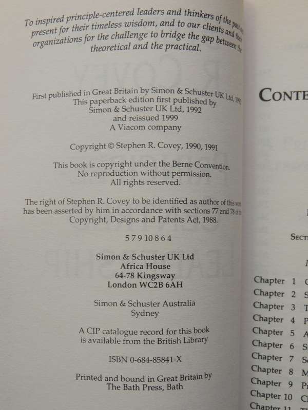 Principle-Centred Leadership- Stephen R. Covey