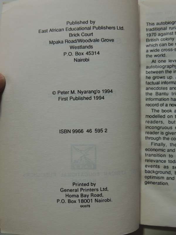 Sunset In Africa: Childhood Memories  - Peter M. Nyarango