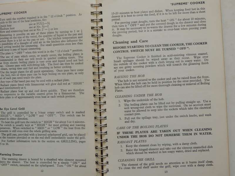 Cookery and Instruction Book For Use With G.E.C. Electric Cookers (1951) - ed Margaret Leader
