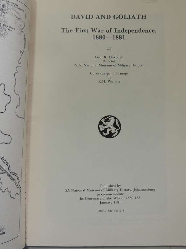 David & Goliath: The First War Of Independence 1880-1881 - Geo. R. Duxbury