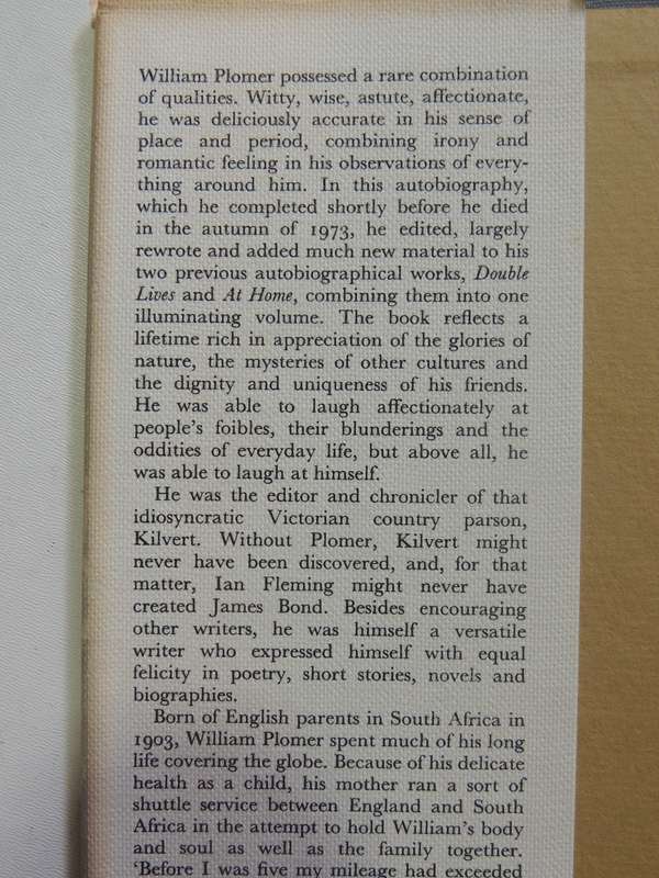 The Autobiography of William Plomer, With Postscript by Simon Nowell-Smith