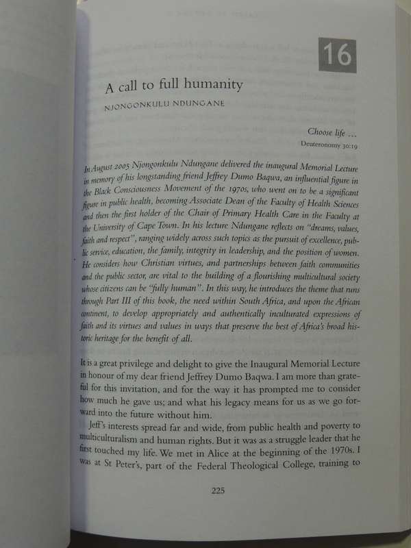 Faith In Action: Njongonkulu Ndungane Archbishop For The Church And The World - S Jones   Signed
