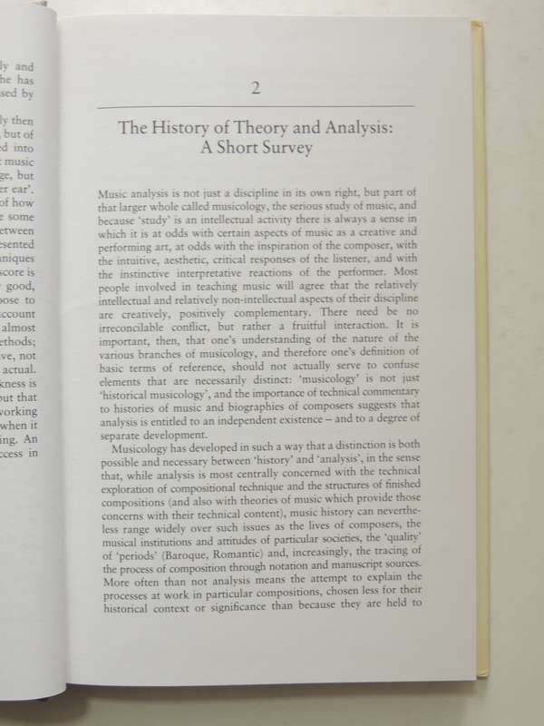 Music Analysis In Theory And Practice - Jonathan Dunsby & Arnold Whitall