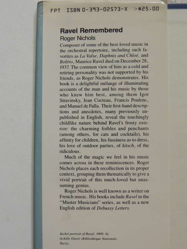 Ravel Remembered - Roger Nichols         Music