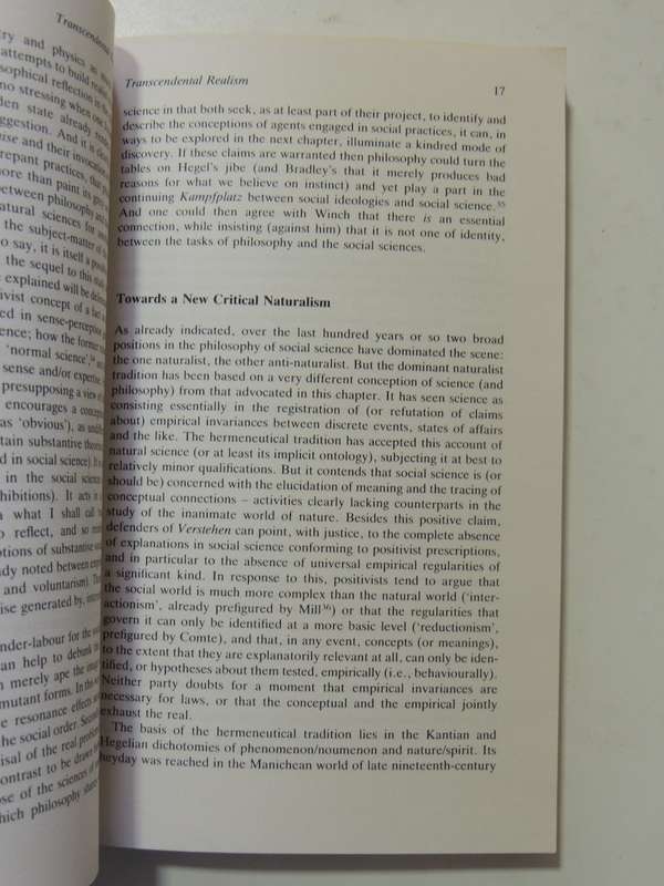 The Possibility Of Naturalism: A Philosophical Critique Of Contemporary Human Sciences - Roy Bhaskar