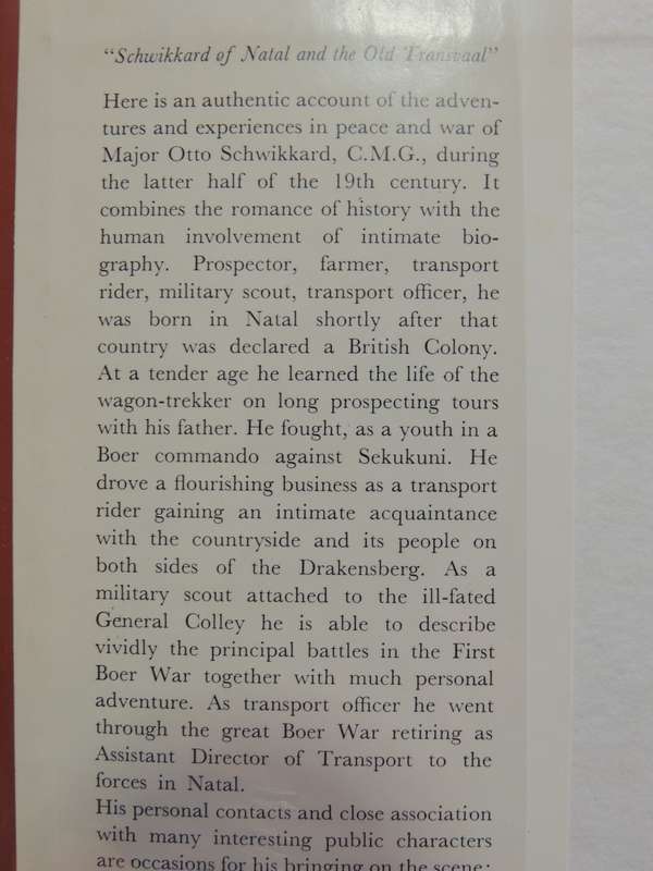 Schwikkard Of Natal And The Old Transvaal - Cecil Cowley