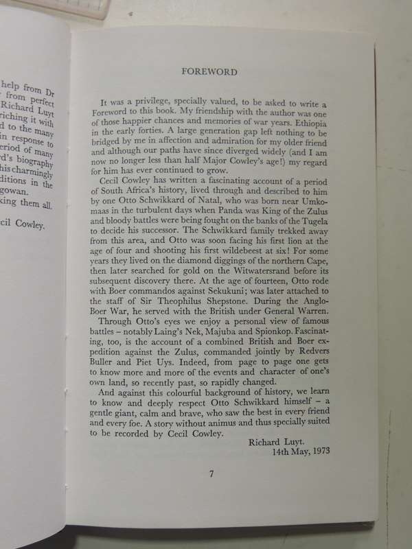 Schwikkard Of Natal And The Old Transvaal - Cecil Cowley