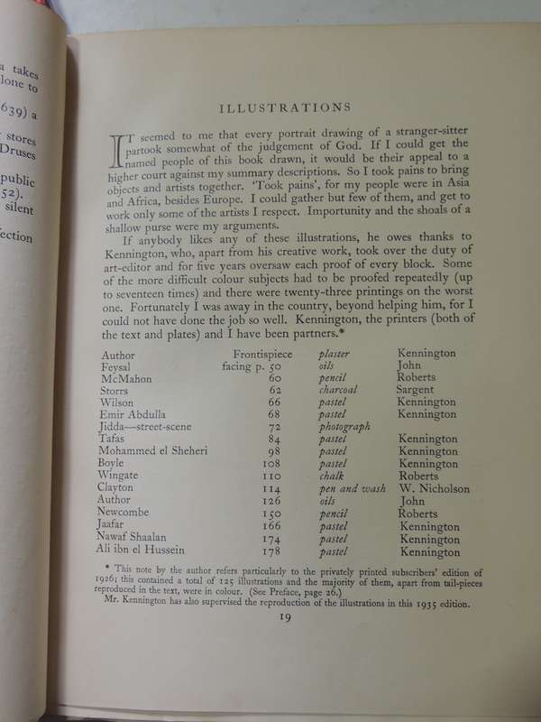 Seven Pillars of Wisdom - TE Lawrence      6th Impression, October 1935