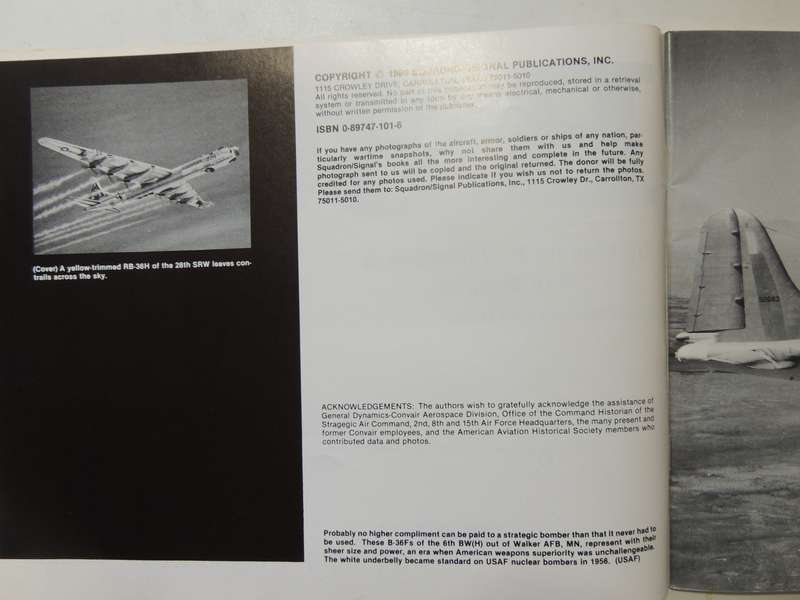B-36 In Action - Squadron/Signal Publications Aircraft No. 42   Meyers K. Jacobson & Ray Wagner