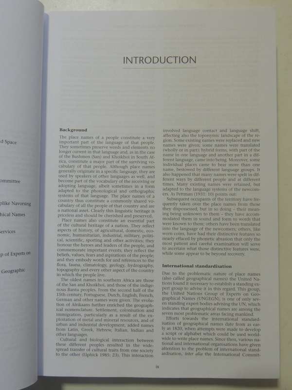 Dictionary Of Southern African Place Names (4th Edition 2014) P.E. Raper, L. Moller, L.T. Du Plessis