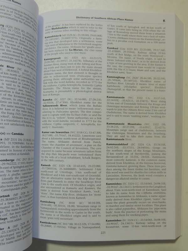 Dictionary Of Southern African Place Names (4th Edition 2014) P.E. Raper, L. Moller, L.T. Du Plessis