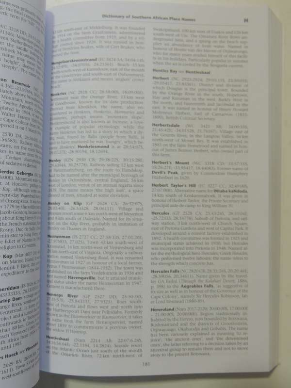 Dictionary Of Southern African Place Names (4th Edition 2014) P.E. Raper, L. Moller, L.T. Du Plessis