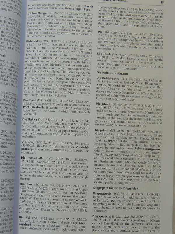 Dictionary Of Southern African Place Names (4th Edition 2014) P.E. Raper, L. Moller, L.T. Du Plessis
